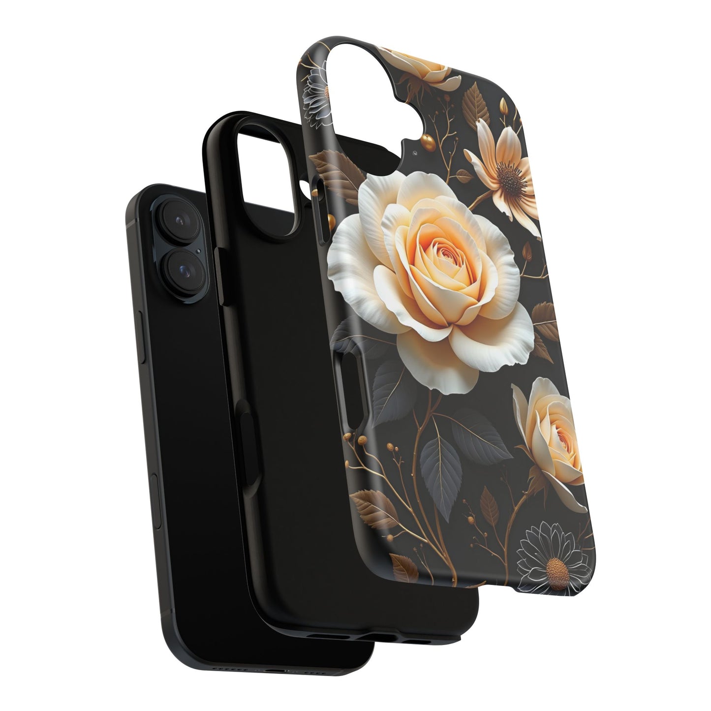 Elegant 3D Floral Design, Botanical Phone Case design for Iphone.