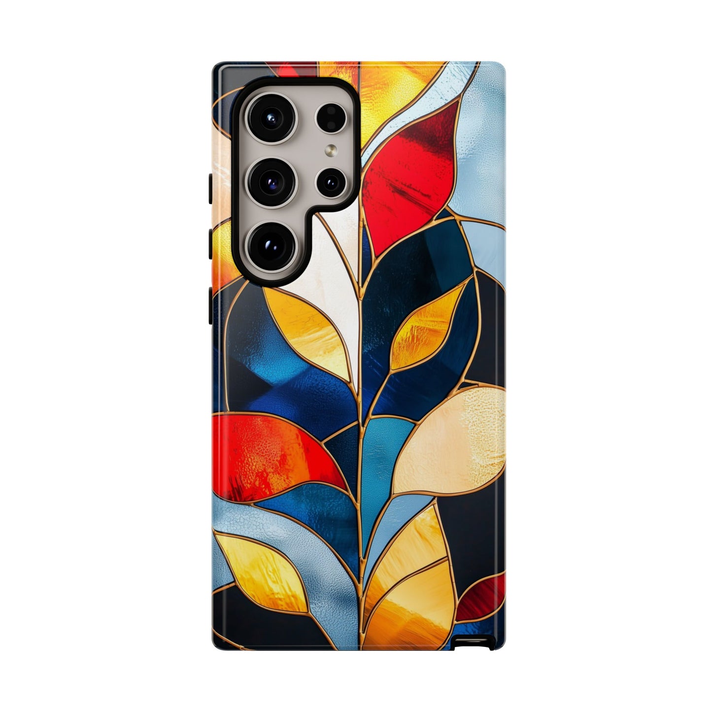 Ember Bloom – Vivid Leaf Mosaic Phone Case for iPhone, Samsung & Pixel