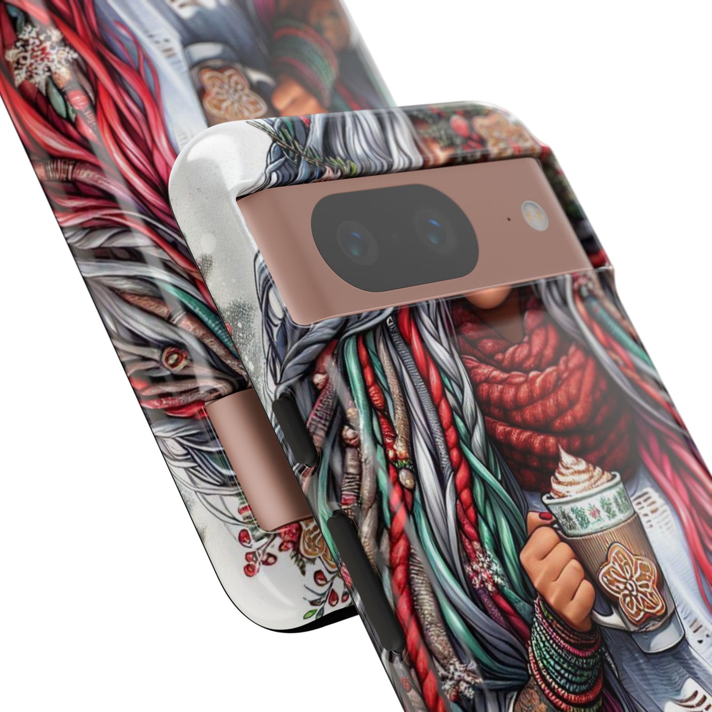 Boho Winter Queen – Cozy Dreads & Holiday Vibes Mobile Cover
