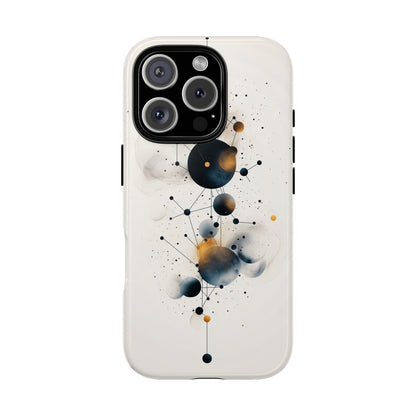 Cosmic Connect – Orbital Geometry Abstract Phone Case for iPhone, Google Pixel, Samsung