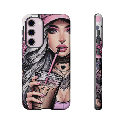 Pink Aesthetic Rebel – Iced Coffee & Inked Beauty Mobile Cover
