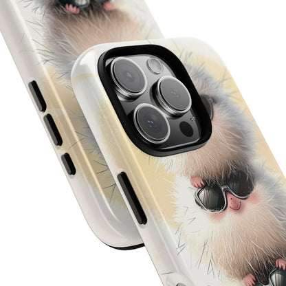 Fluffy Stack Anime Phone Case – Cute Furry Creatures with Sunglasses, Kawaii Aesthetic Design for iPhone, Samsung & Google Pixel