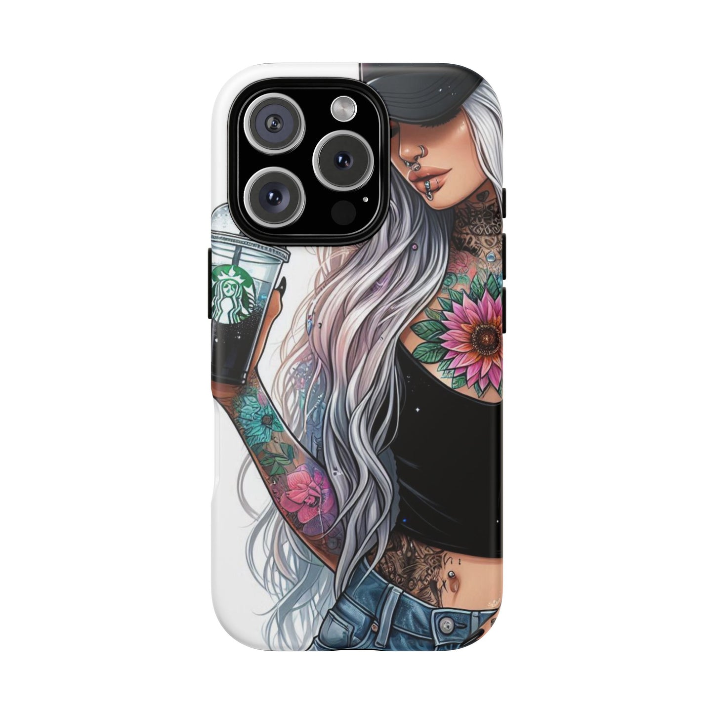 Tattooed Coffee Queen – Edgy Urban Aesthetic Mobile Cover