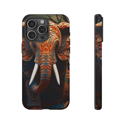 Elegant Artistic Elephant Mobile Cover – Intricate Paper-Cut Design