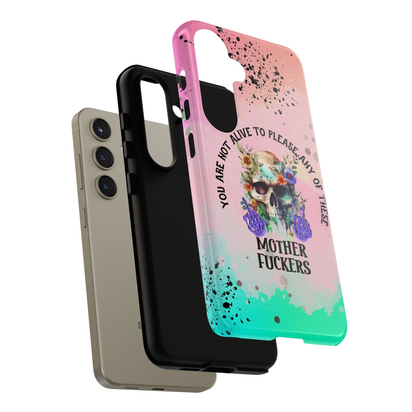You Are Not Alive to Please Anyone Floral Skull Phone Case Perfect for iPhone, Samsung & Google Pixel, Funny Gift