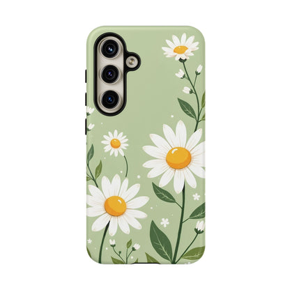 Green Floral Case, Daisy Pattern Design, Iphone Case Design, Perfect Gift For Her