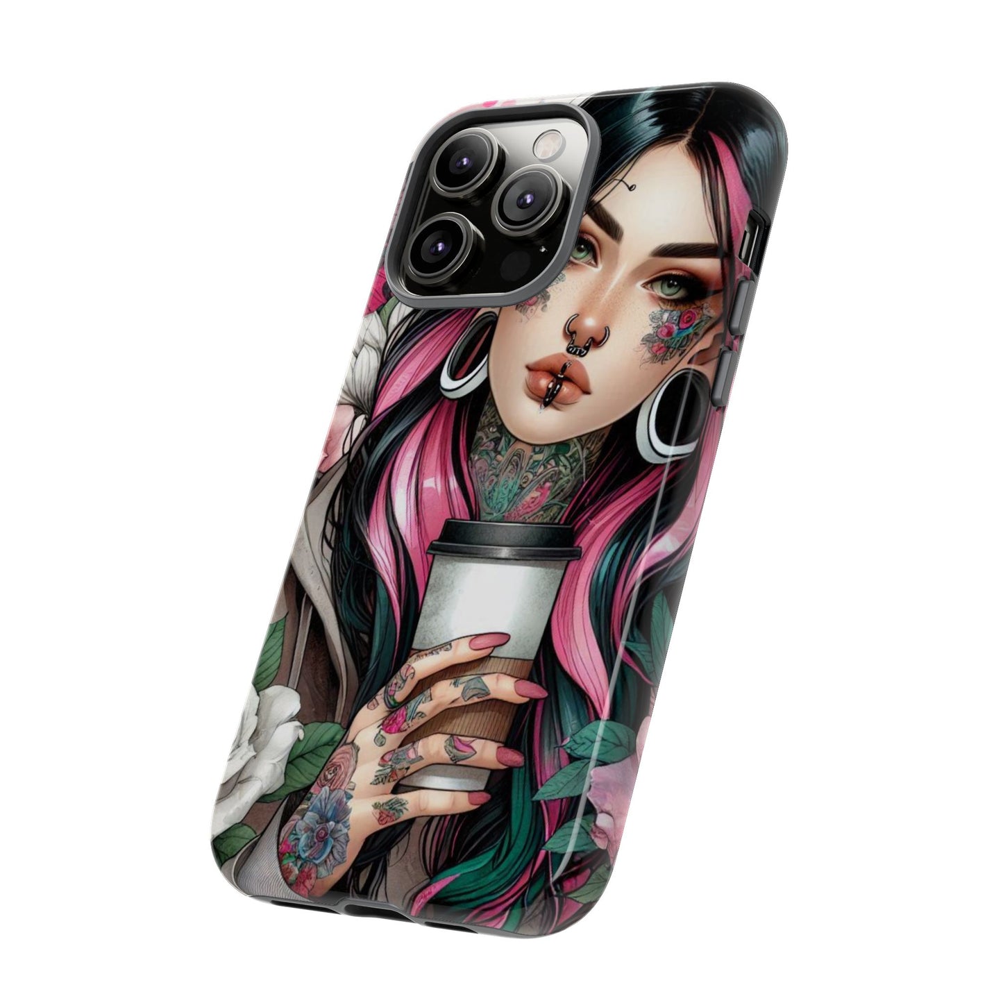 Tattooed Coffee Lover Art Mobile Case
