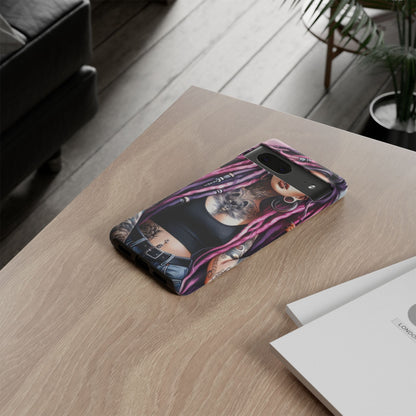 Tattooed Rebel – Gothic Cat Spirit Mobile Cover