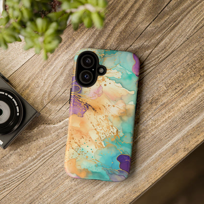 Golden Aura Abstract Watercolor Mobile Case