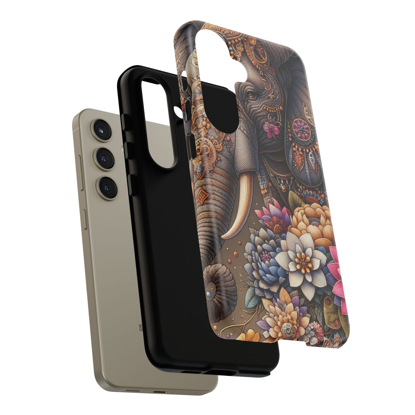 Royal Ornate Elephant Mobile Cover – Luxurious Bohemian Art