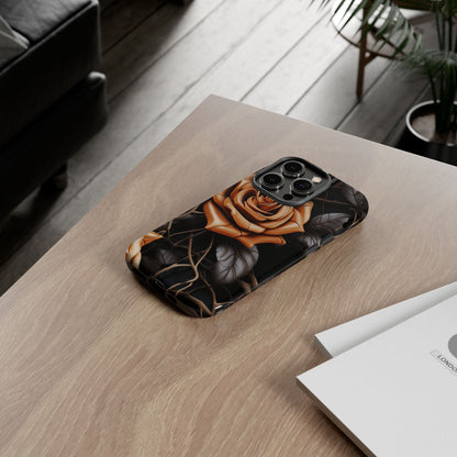 Midnight Gold Rose Mobile Case