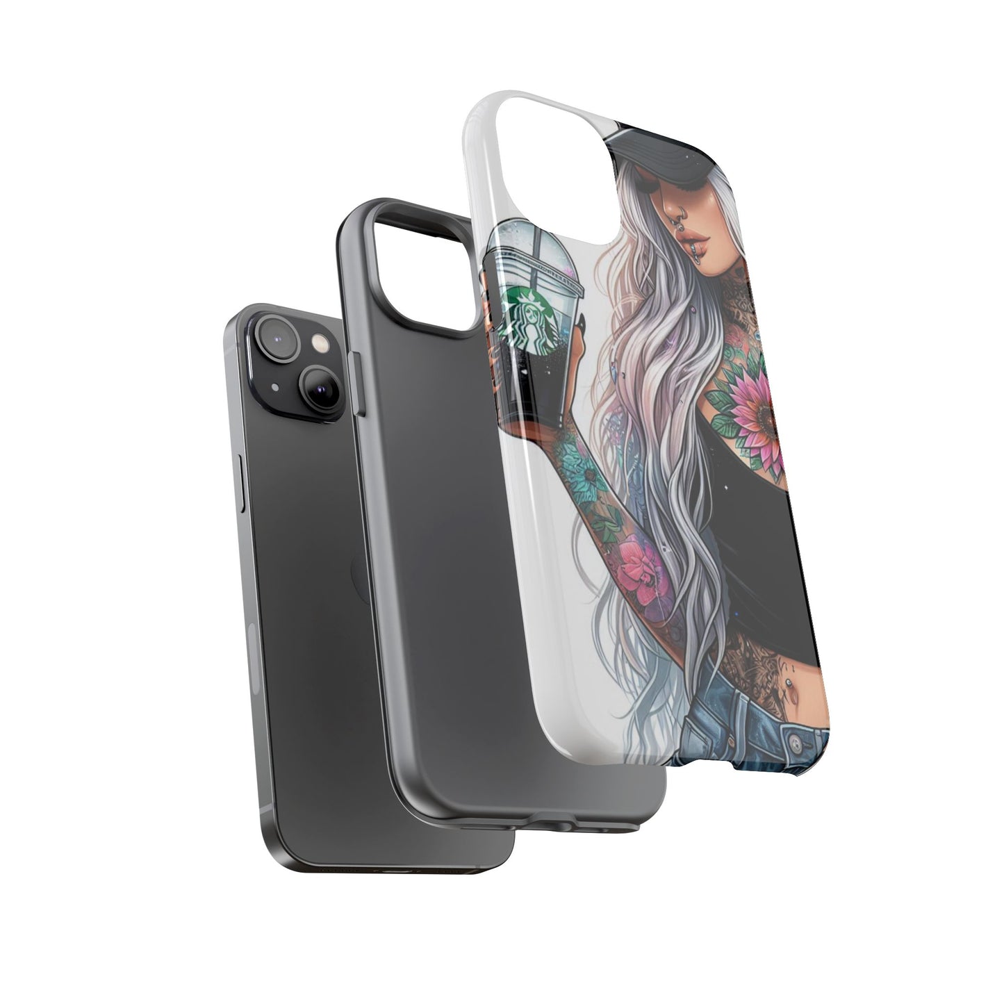 Tattooed Coffee Queen – Edgy Urban Aesthetic Mobile Cover