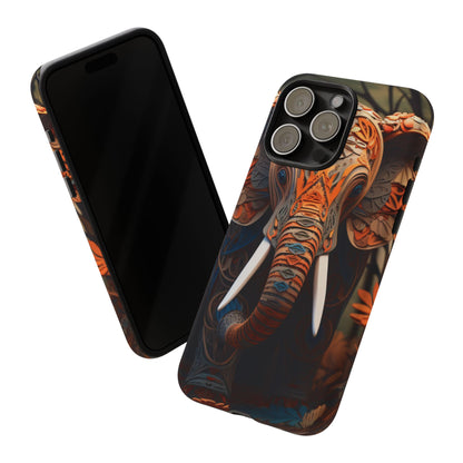 Elegant Artistic Elephant Mobile Cover – Intricate Paper-Cut Design