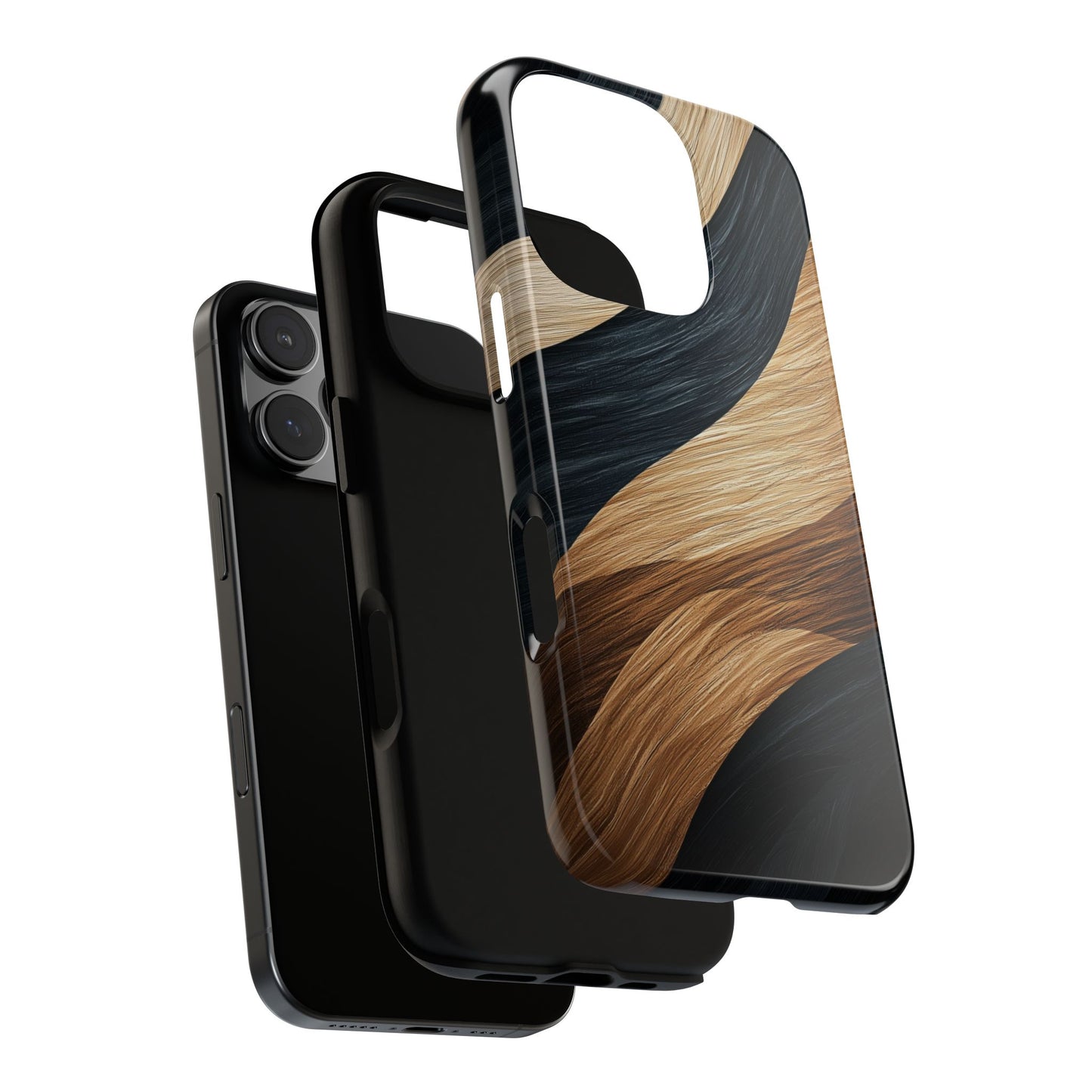 Metallic Black & Gold Zebra Stripes Phone Case for iPhone, Samsung & Google Pixel