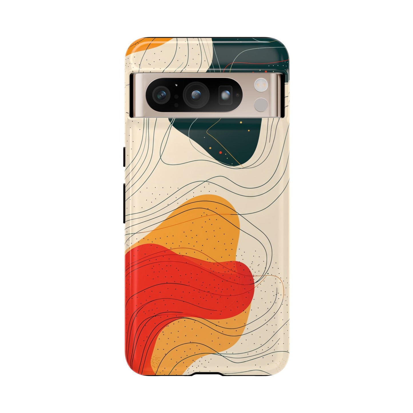Wavy Vibes Abstract Phone Case – Bold Retro Design for iPhone, Samsung & Pixel