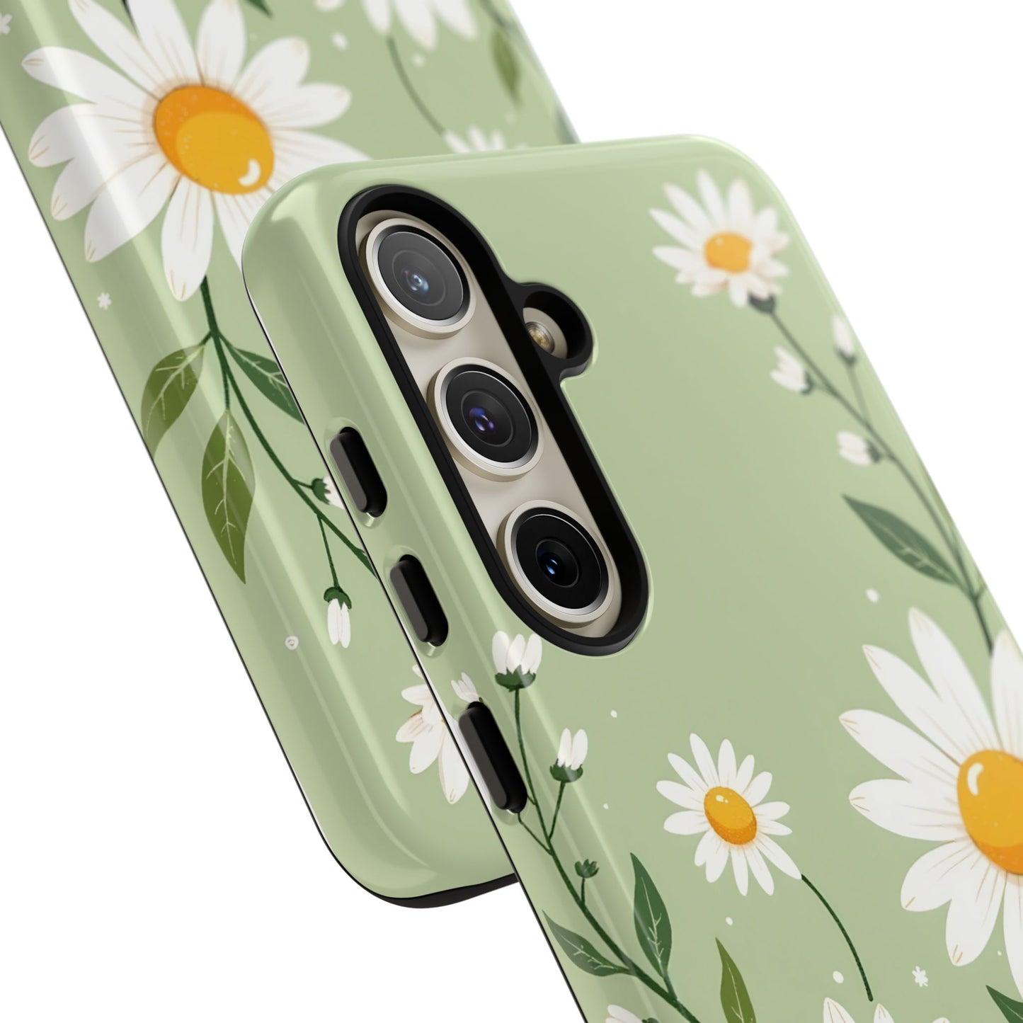 Green Floral Case, Daisy Pattern Design, Iphone Case Design, Perfect Gift For Her