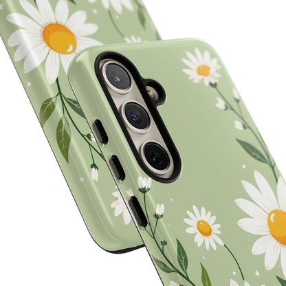 Green Floral Case, Daisy Pattern Design, Iphone Case Design, Perfect Gift For Her