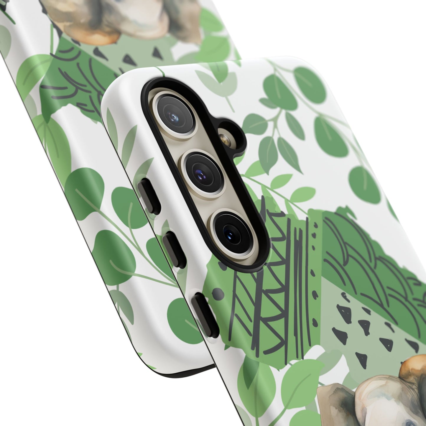 Playful Baby Elephant Mobile Cover – Tropical Boho Art