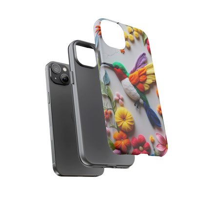 Elegant Hummingbird with Floral Mosaic Design | Nature's Artistic Vibes | iPhone 16 Pro