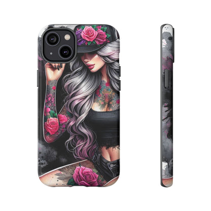 Ink & Roses – Edgy Floral Rebel Mobile Cover