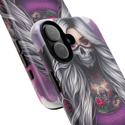 Rebel Rose – Gothic Skull Mask & Tattooed Warrior Mobile Cover