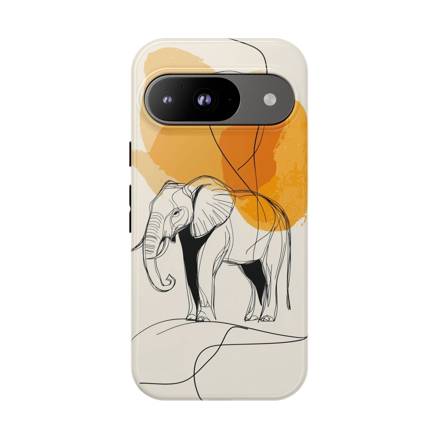 Grace in Strength: Abstract Elephant Sketch Phone Case for iPhone, Samsung & Pixel