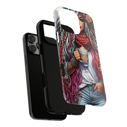 Boho Winter Queen – Cozy Dreads & Holiday Vibes Mobile Cover