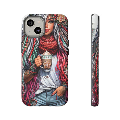Boho Winter Queen – Cozy Dreads & Holiday Vibes Mobile Cover