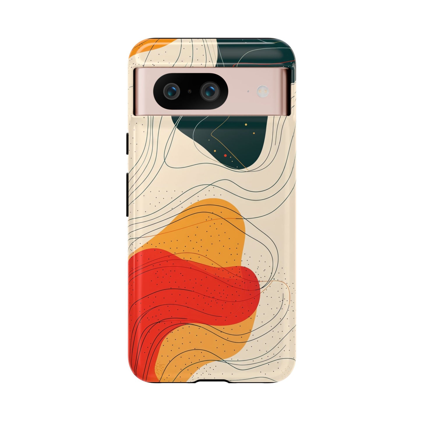 Wavy Vibes Abstract Phone Case – Bold Retro Design for iPhone, Samsung & Pixel