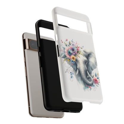 Floral Elephant Mobile Cover – Elegant Watercolor Art
