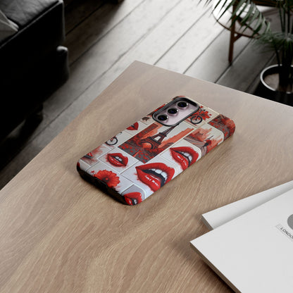 Red Lips & Eiffel Tower Phone Case