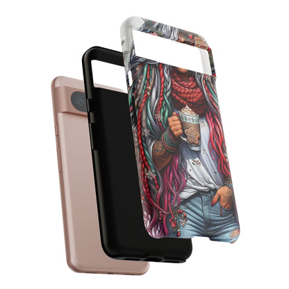 Boho Winter Queen – Cozy Dreads & Holiday Vibes Mobile Cover