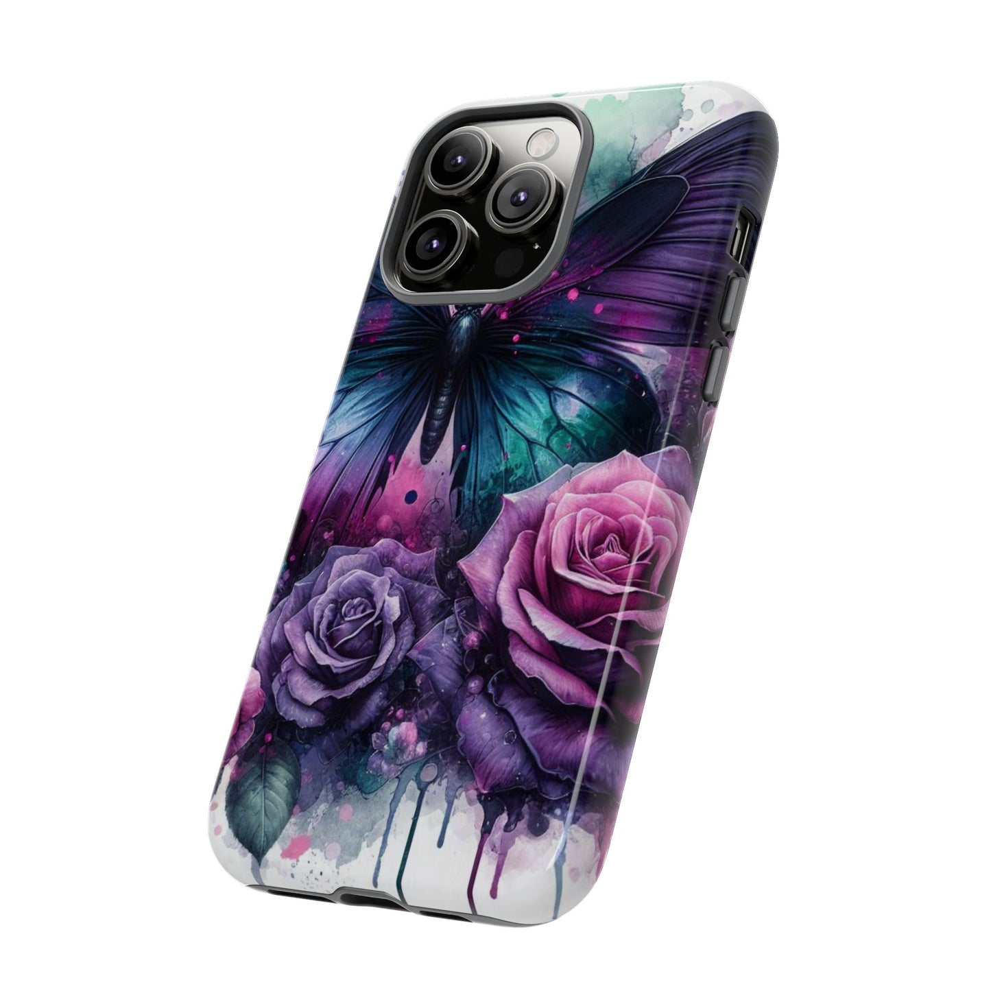 Mystic Bloom – Vibrant Butterfly & Rose Art Mobile Cover