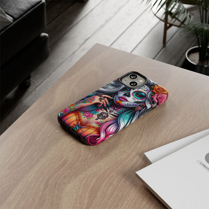 Sugar Skull Goddess – Día de los Muertos Floral Queen Mobile Cover