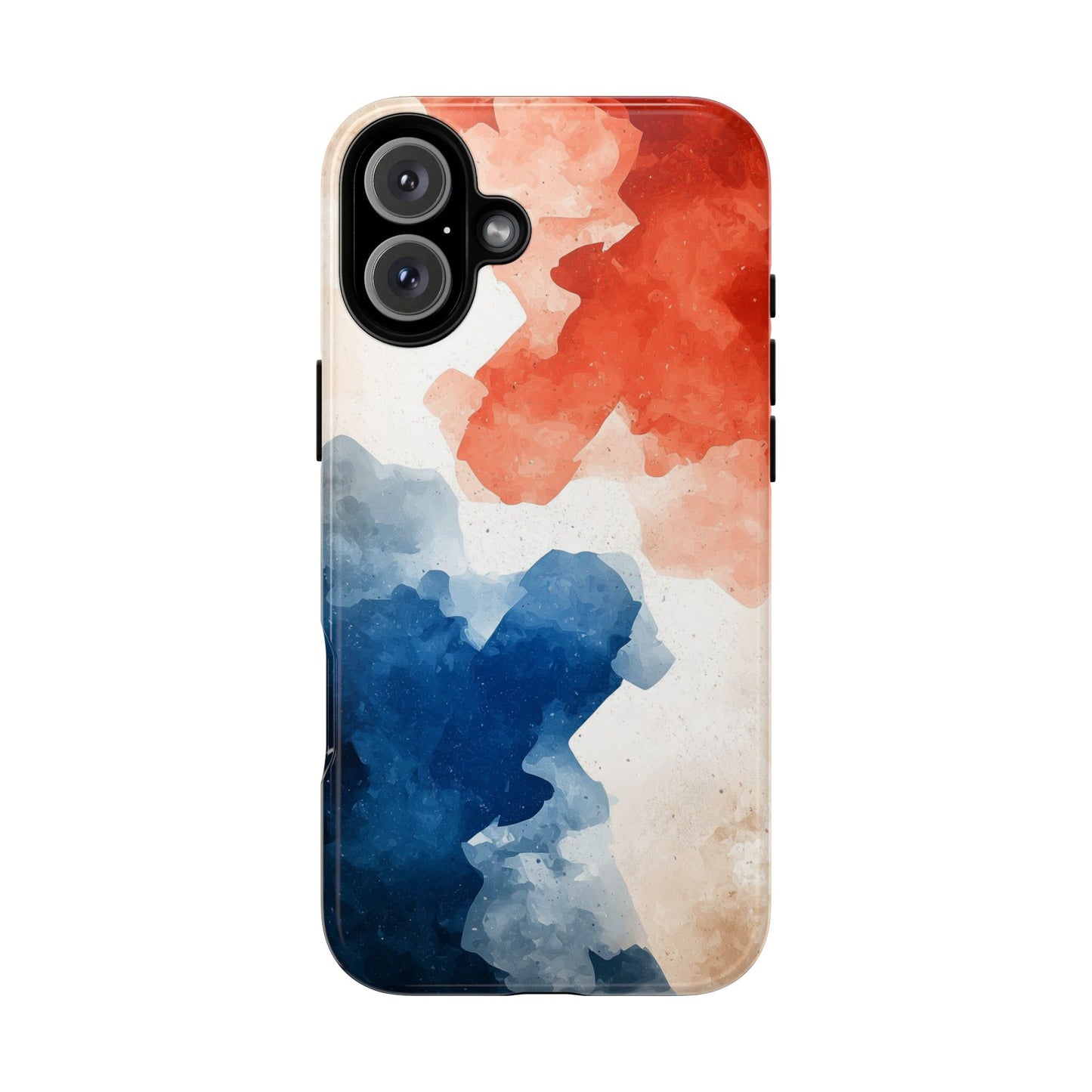 Crimson & Cobalt – Abstract Watercolor Splash Phone Case for iPhone, Google Pixel, Samsung