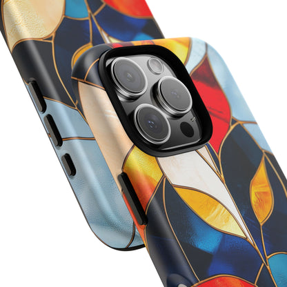 Ember Bloom – Vivid Leaf Mosaic Phone Case for iPhone, Samsung & Pixel
