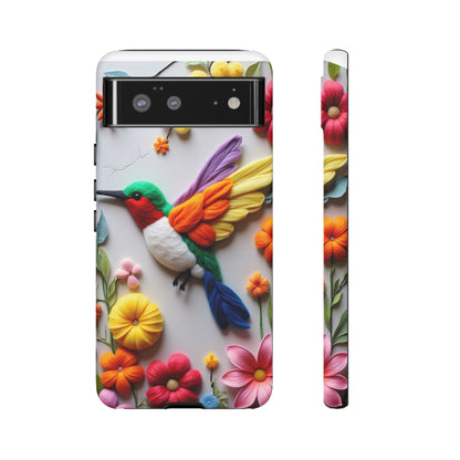Elegant Hummingbird with Floral Mosaic Design | Nature's Artistic Vibes | iPhone 16 Pro