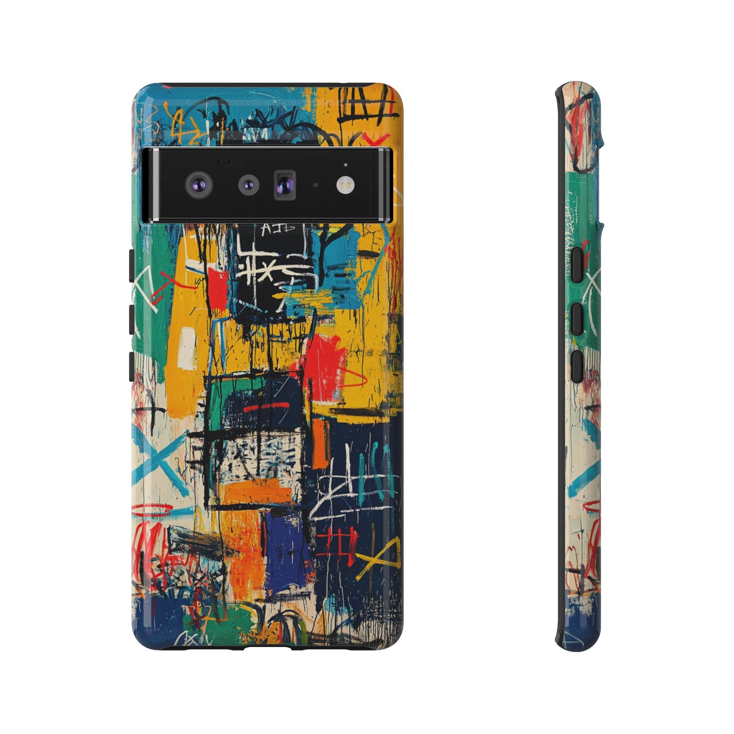 Basquiat Phone Case – Urban Street Art Design - iPhone, Samsung & Google Pixel Cover - Artistic Painting Case,  Art Lover Gift