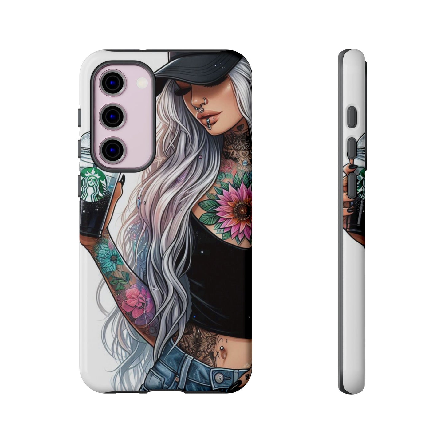 Tattooed Coffee Queen – Edgy Urban Aesthetic Mobile Cover