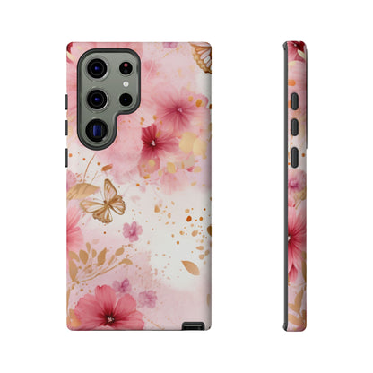 Blush Elegance Floral Mobile Case
