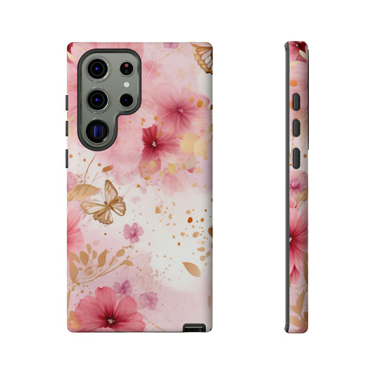 Blush Elegance Floral Mobile Case