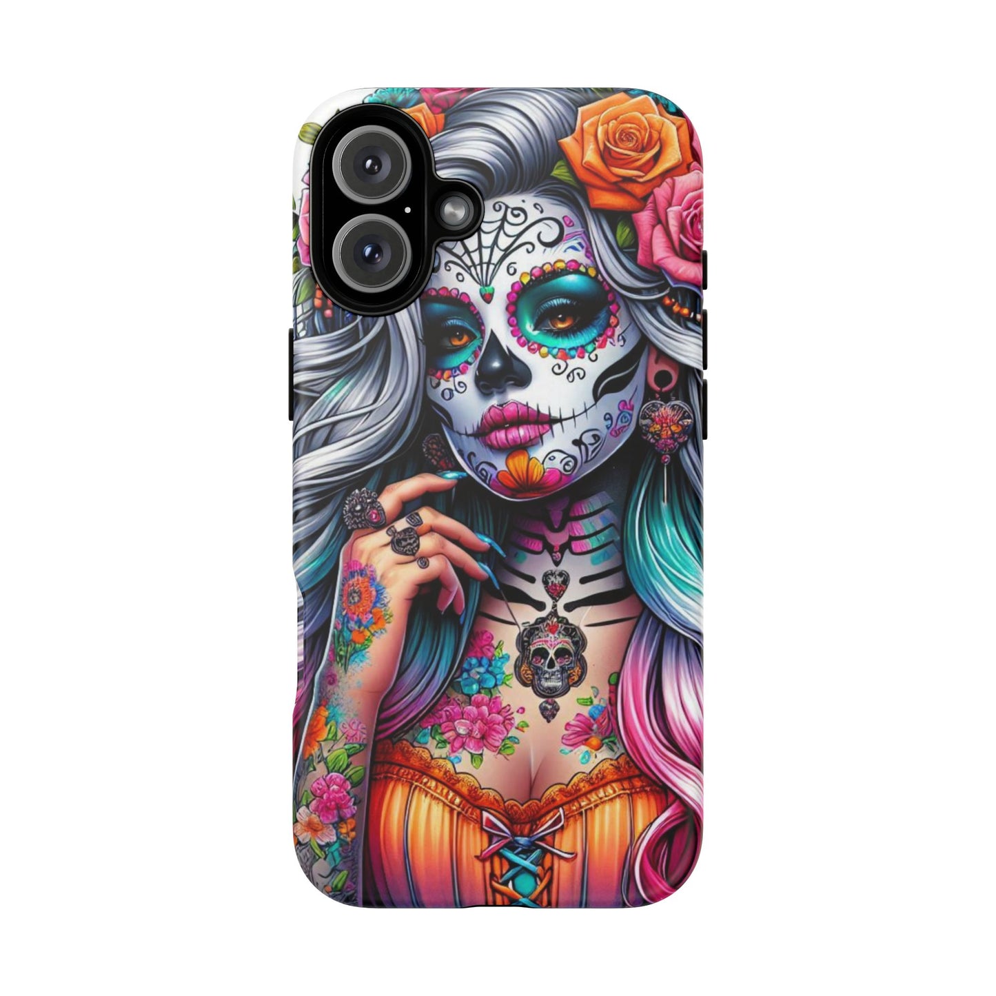 Sugar Skull Goddess – Día de los Muertos Floral Queen Mobile Cover