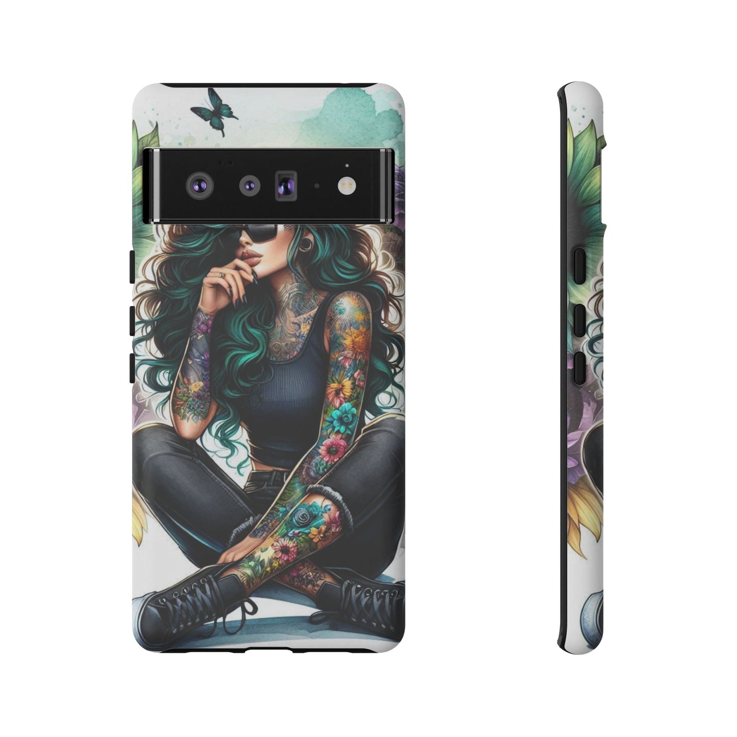Urban Wildflower – Edgy Tattooed Beauty Mobile Cover