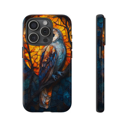 Nocturnal Wisdom – Stained Glass Owl Phone Case for iPhone, Samsung & Pixel