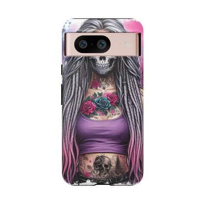 Shadow Rebel – Gothic Dreadlocks & Skull Mask Mobile Cover