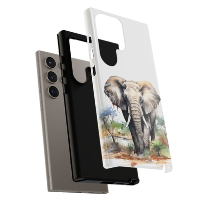 Safari Watercolor Elephant Mobile Cover – Artistic Wildlife Design
