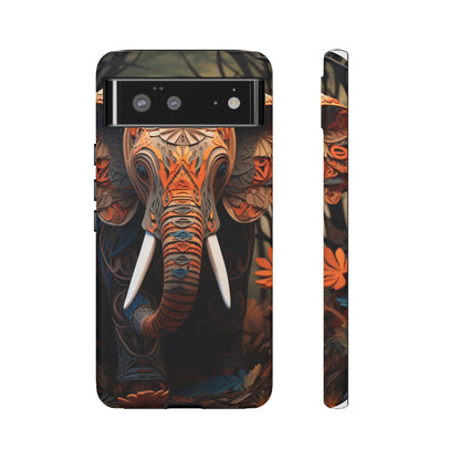 Elegant Artistic Elephant Mobile Cover – Intricate Paper-Cut Design