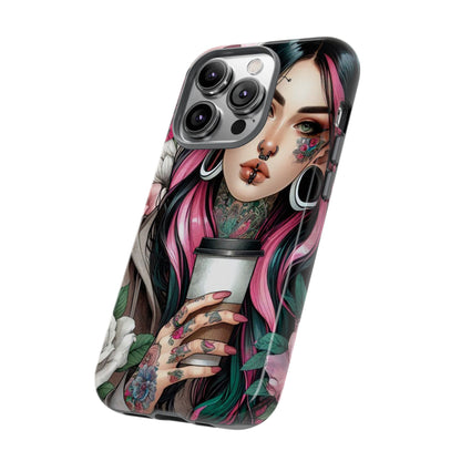 Tattooed Coffee Lover Art Mobile Case