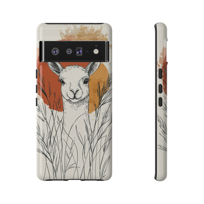 Hello Sunshine: The Llama in the Tall Grass Phone Case for iPhone, Samsung & Pixel