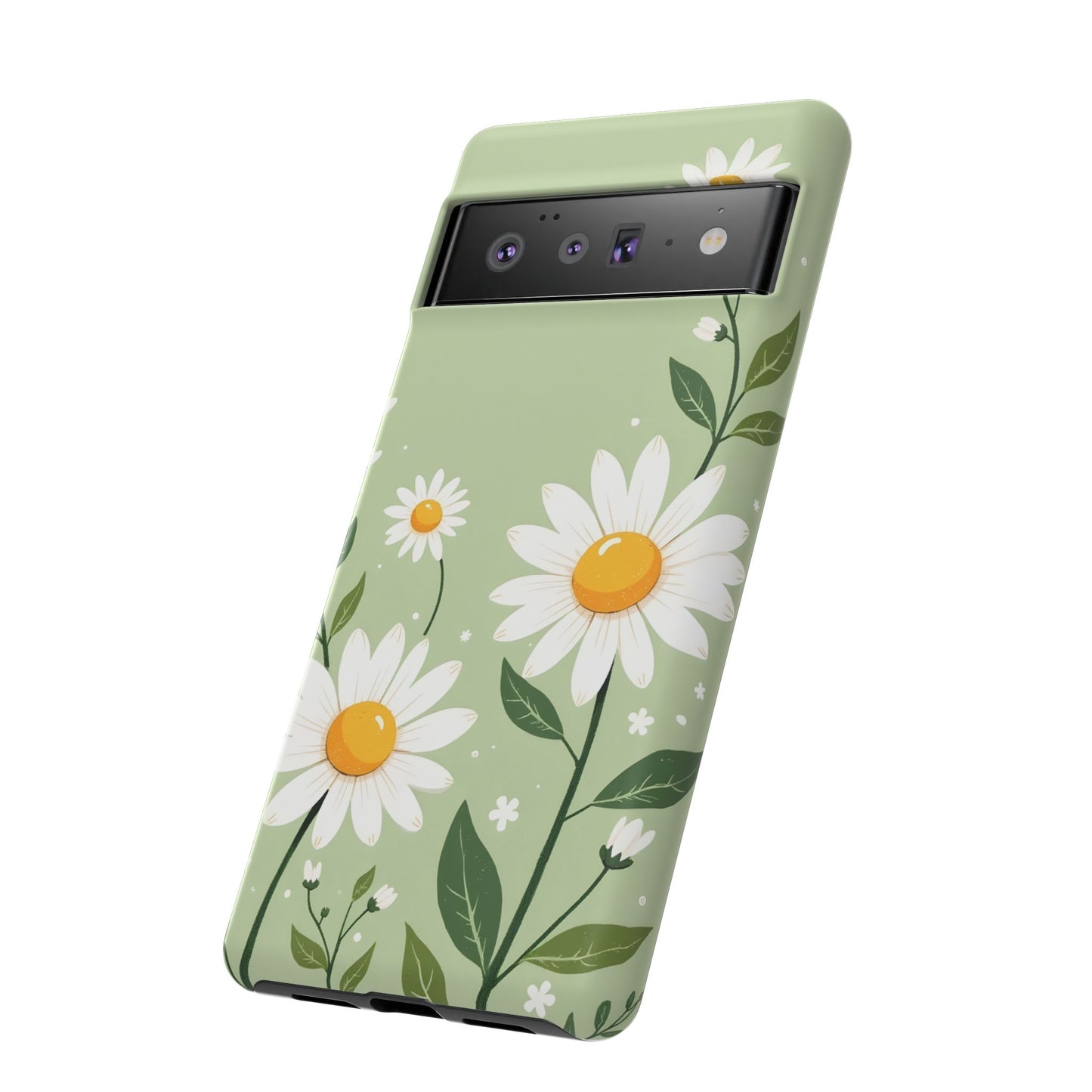 Green Floral Case, Daisy Pattern Design, Iphone Case Design, Perfect Gift For Her